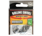 Lõks+pööral ATORA Rolling Swivel with Nice Snap - 10tk